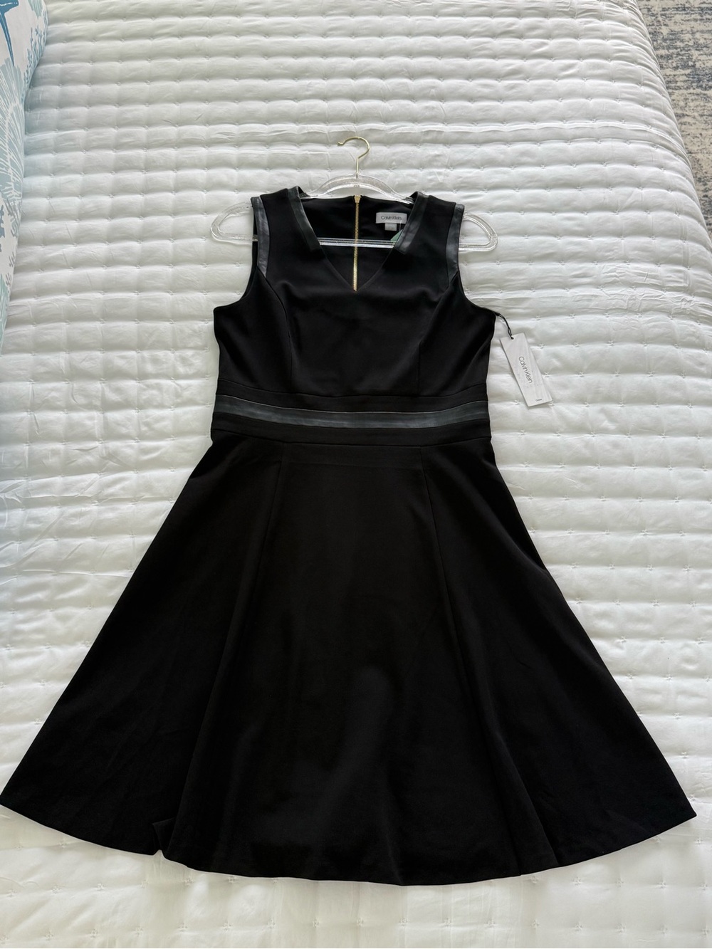 Calvin Klein Black Sleeveless Fit-and-Flare Dress